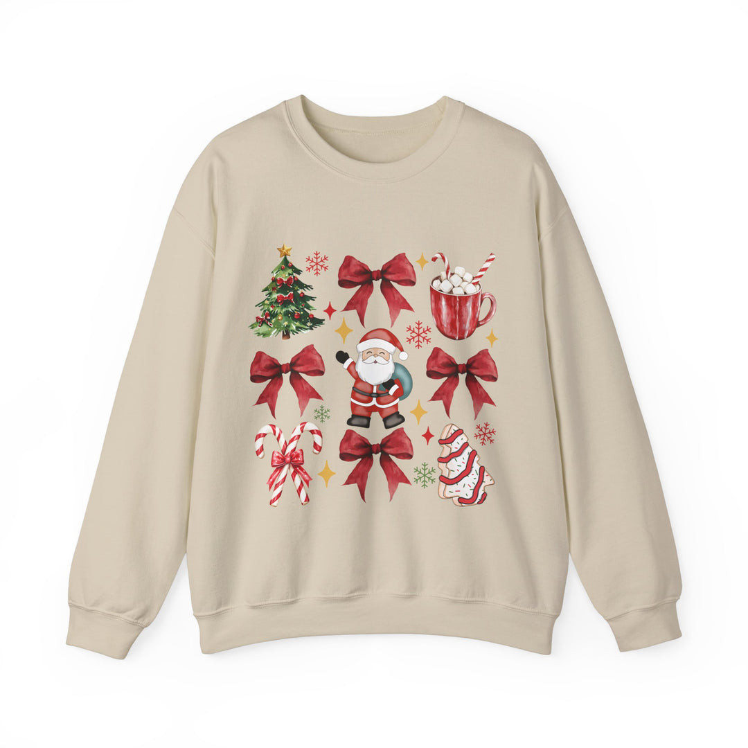 Festive Santa Gildan Crewneck Sweatshirt - Cozy Holiday Apparel