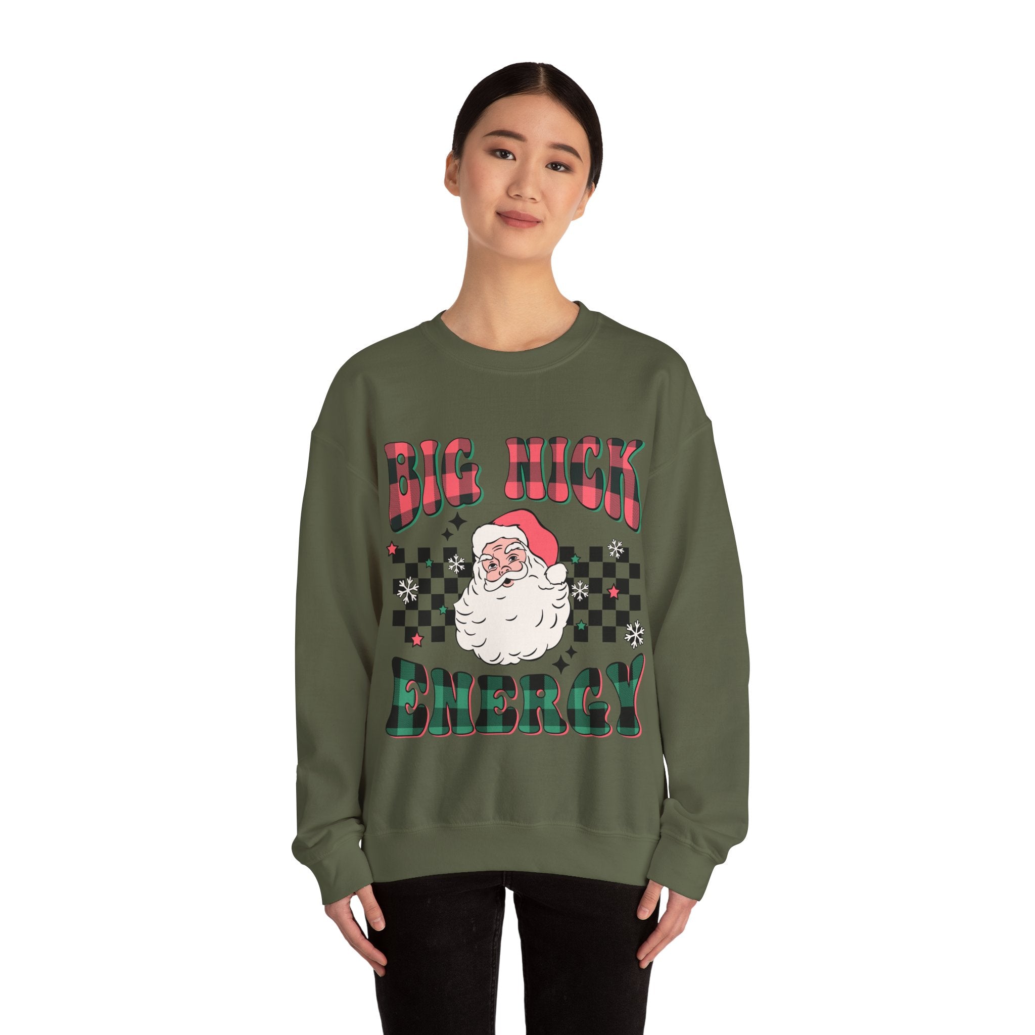 Gildan Big Nick Energy Unisex Crewneck Sweatshirt - Cozy Holiday Vibes