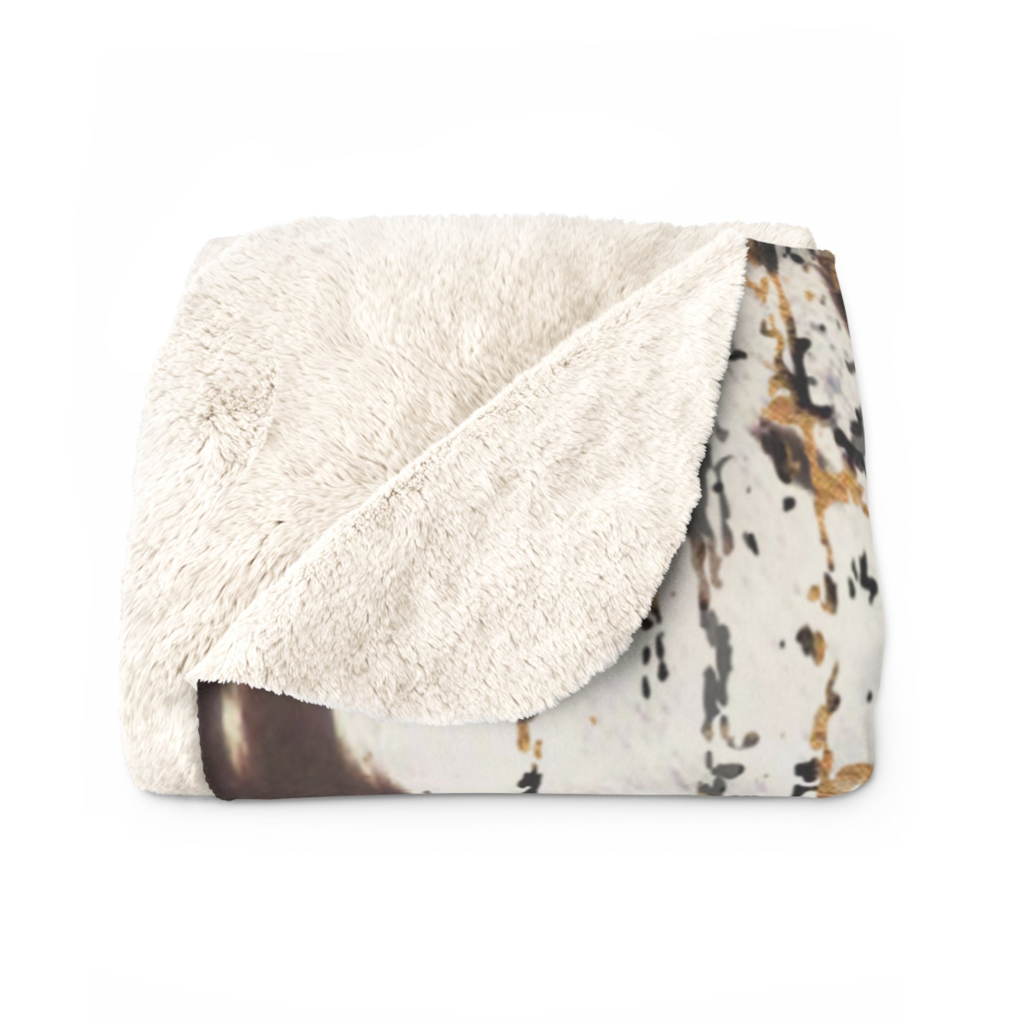 Sherpa Fleece Blanket | LEOPARD COWHIDE