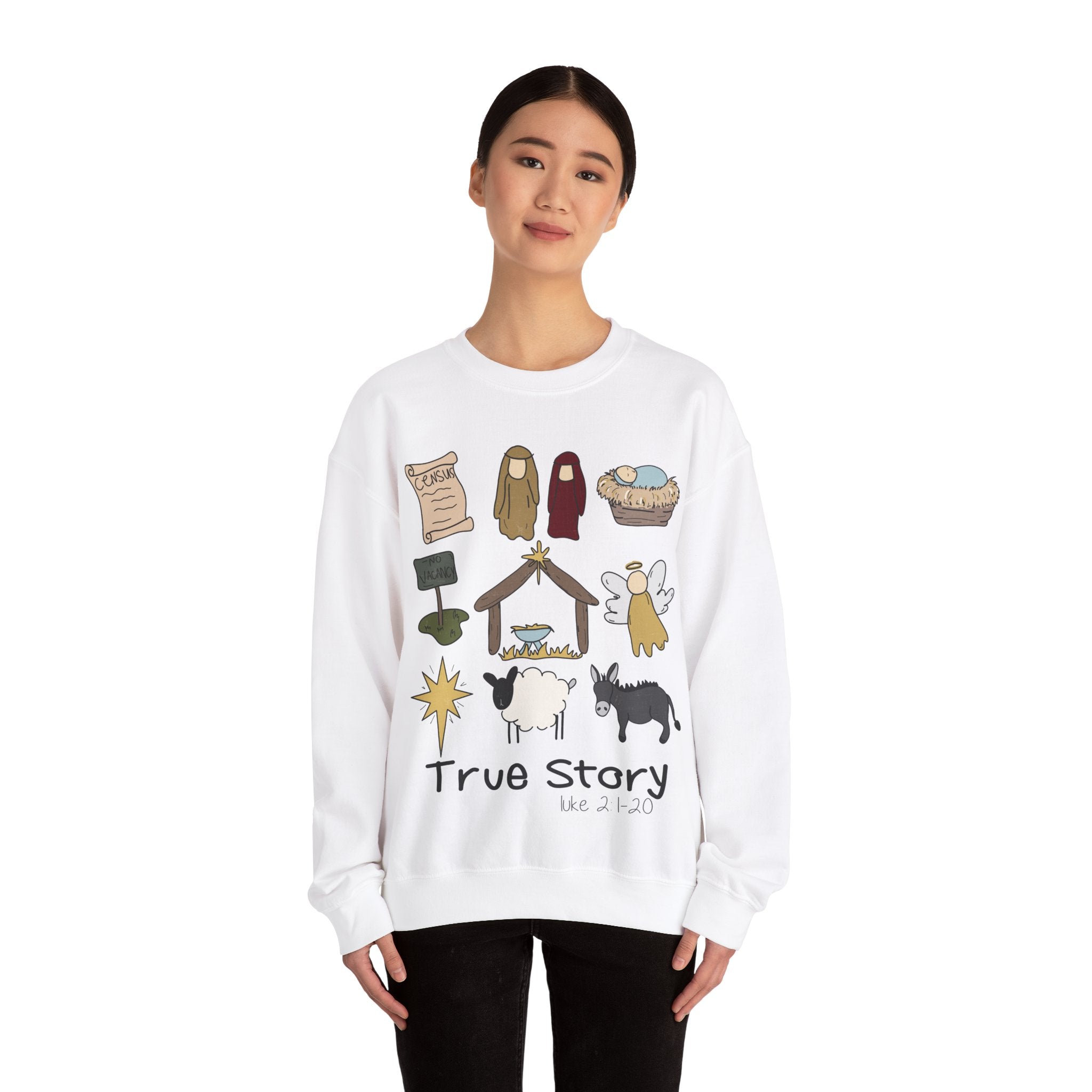 Gildan True Story Christmas Sweatshirt - Unisex Heavy Blend™ Crewneck