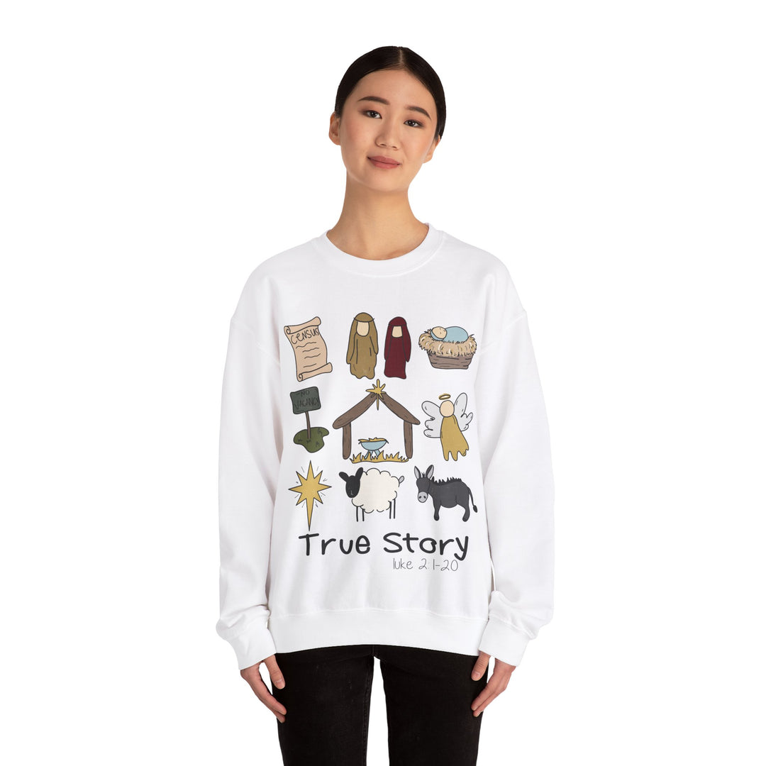 Gildan True Story Christmas Sweatshirt - Unisex Heavy Blend™ Crewneck