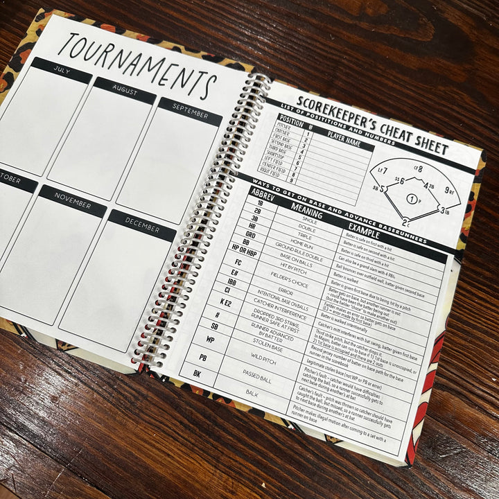 Baseball Scorebook  - LEOPARD DIAMOND