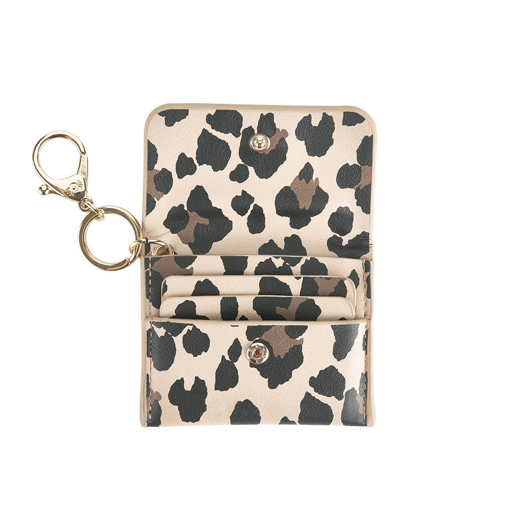 Leopard Itzy Mini Wallet™ Card Holder & Key Chain Charm