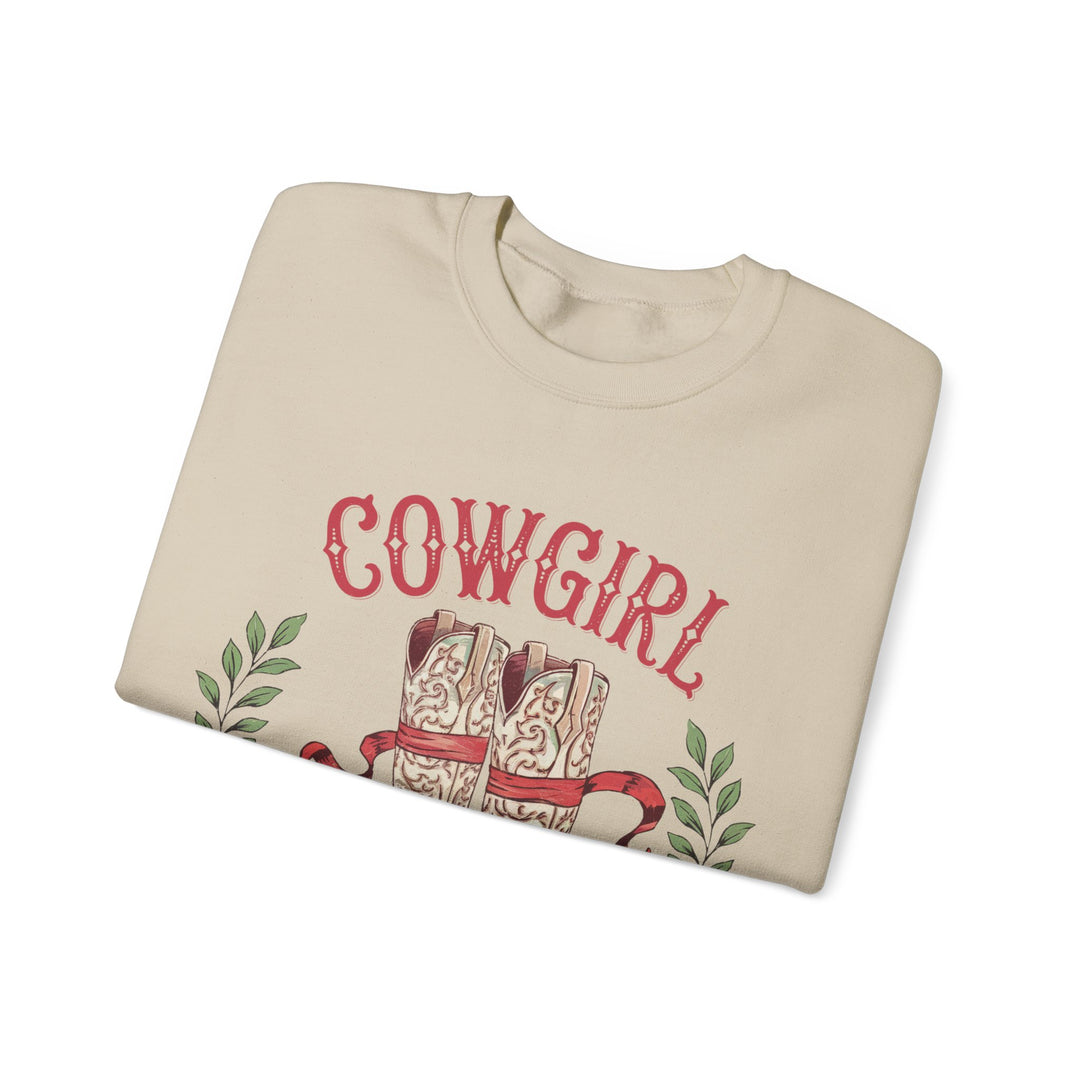 Cowgirl Christmas Club Crewneck Gildan Sweatshirt - Festive Holiday Apparel