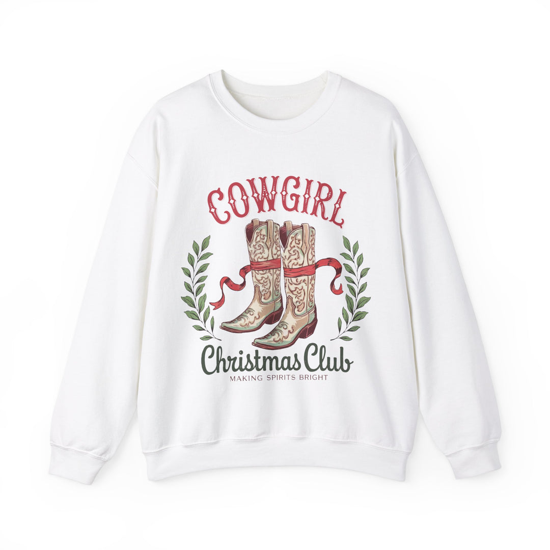 Cowgirl Christmas Club Crewneck Gildan Sweatshirt - Festive Holiday Apparel