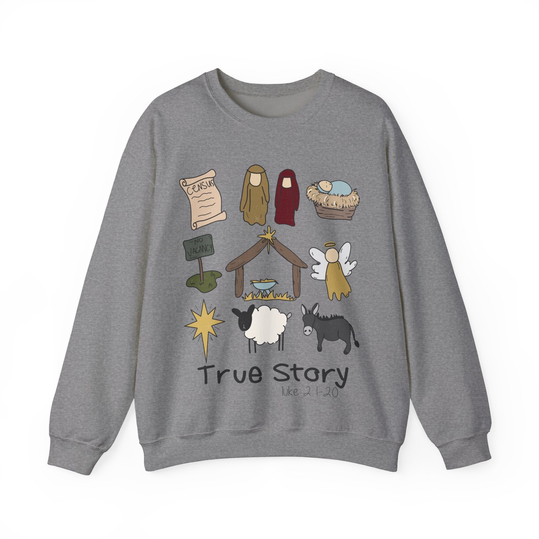 Gildan True Story Christmas Sweatshirt - Unisex Heavy Blend™ Crewneck