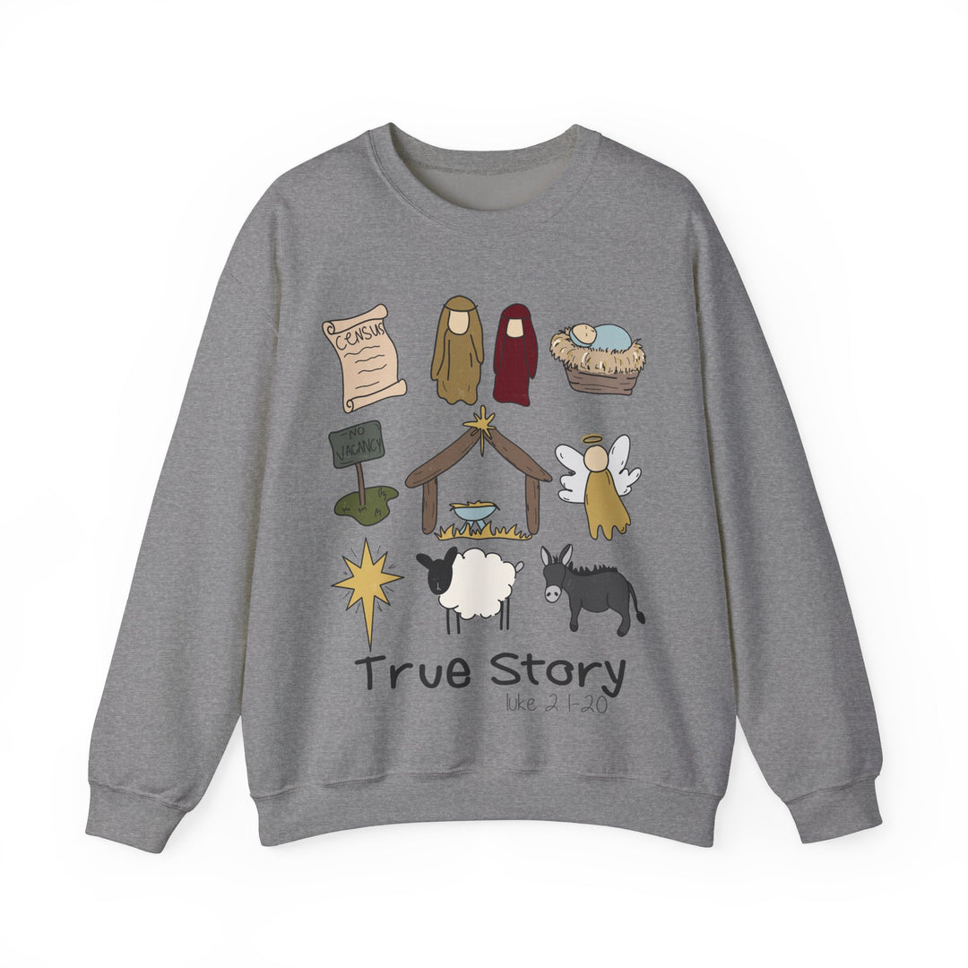 Gildan True Story Christmas Sweatshirt - Unisex Heavy Blend™ Crewneck