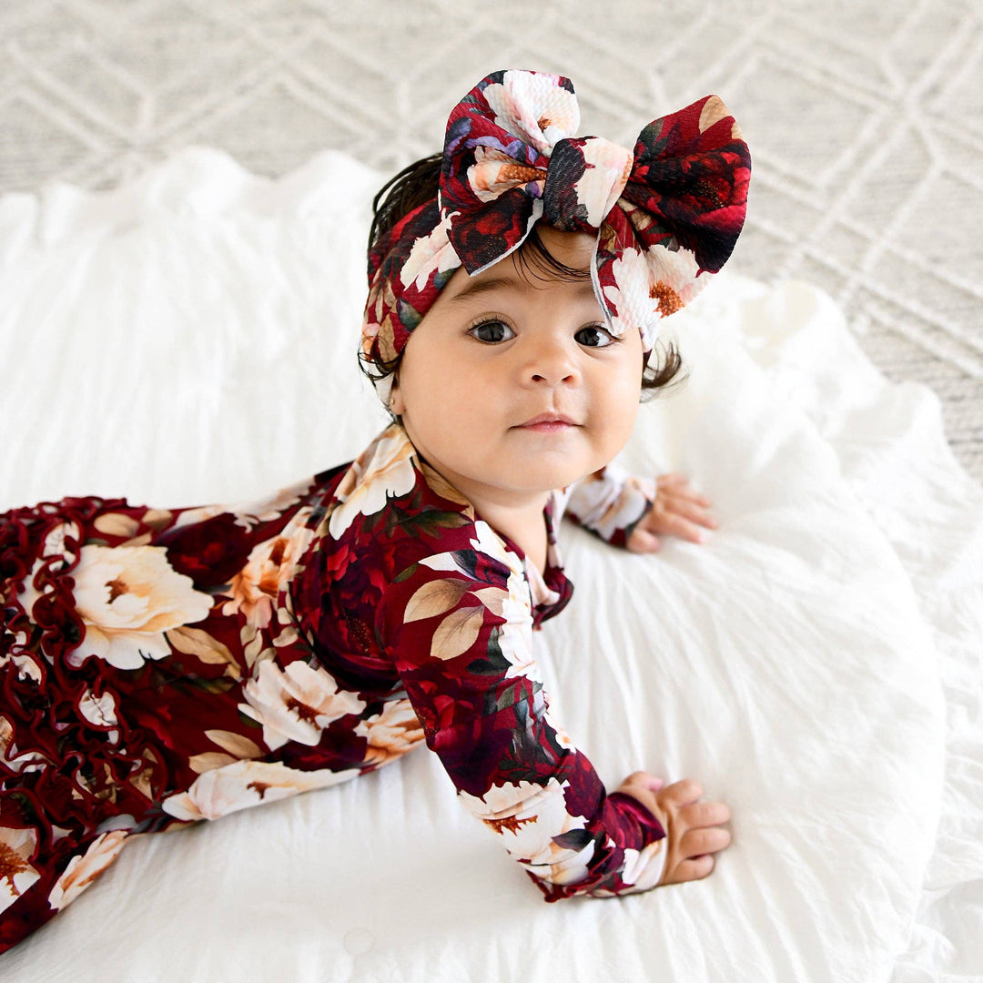 Maya Gigi & Max Newborn Ruffle Zip Bamboo Onesie