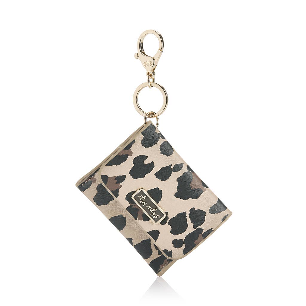 Leopard Itzy Mini Wallet™ Card Holder & Key Chain Charm