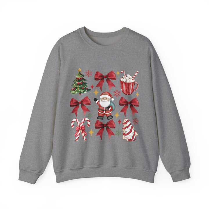 Festive Santa Gildan Crewneck Sweatshirt - Cozy Holiday Apparel