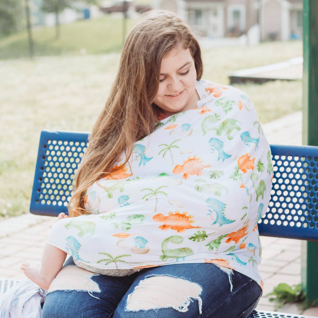 Dinosaur Infant Car Seat/Nursing Cover