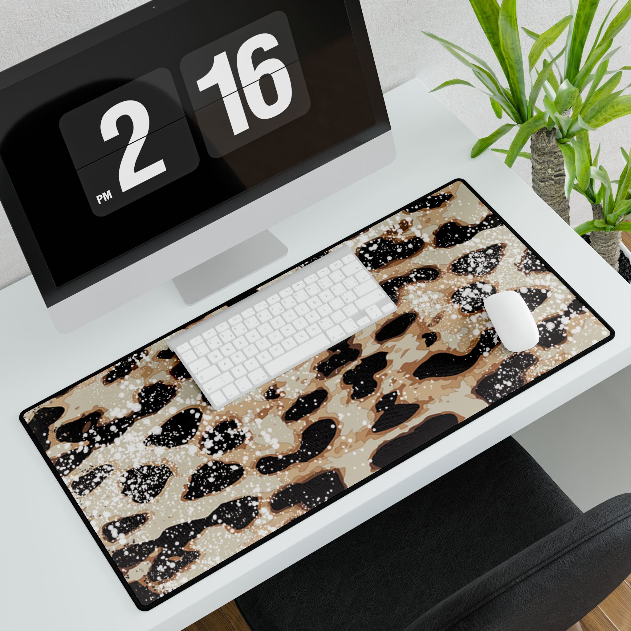 Desk Mat | DISTRESSED LEOPARD