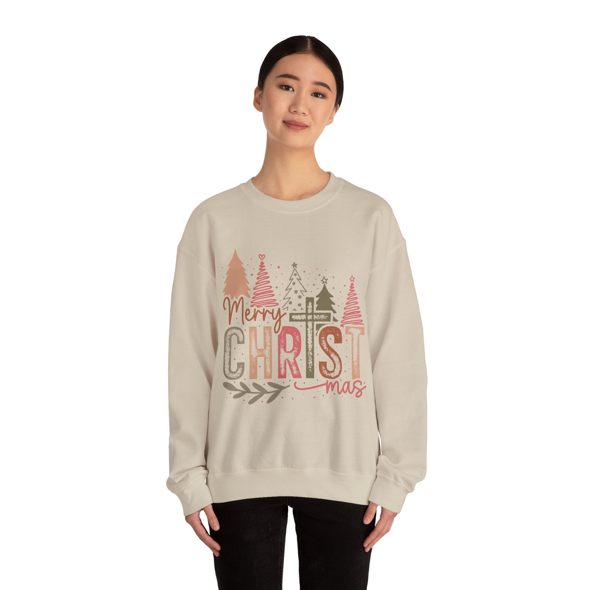 Gildan Merry Christmas Crewneck Sweatshirt - Cozy Holiday Fashion