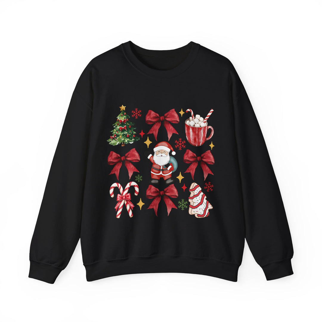 Festive Santa Gildan Crewneck Sweatshirt - Cozy Holiday Apparel