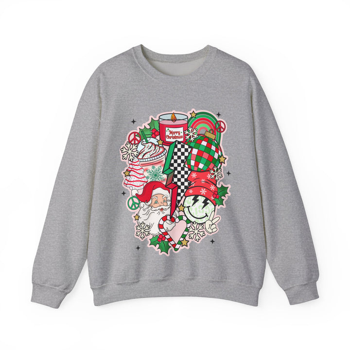 Gildan Unisex Heavy Blend™ Crewneck Sweatshirt | Retro Christmas Collage