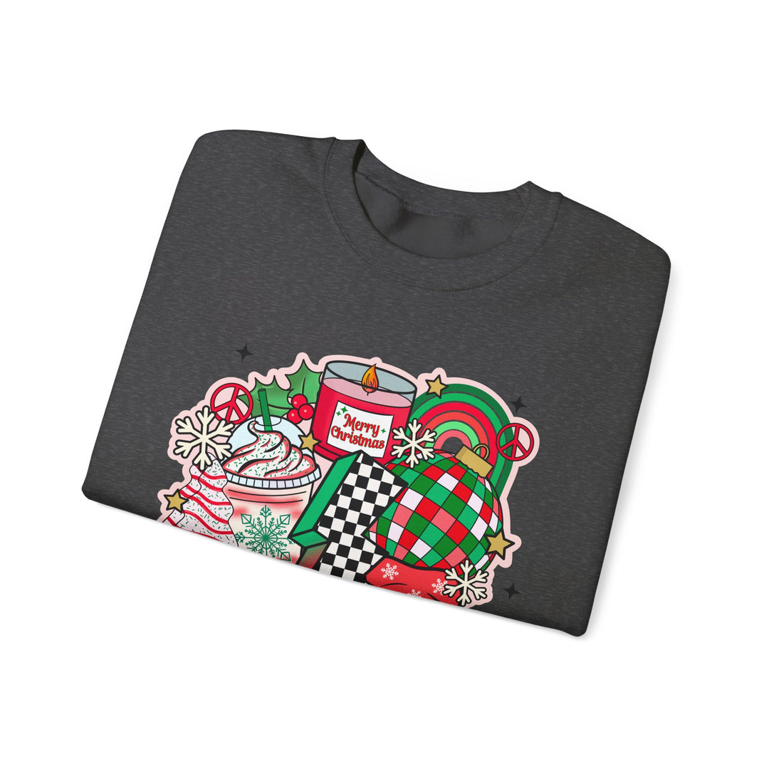 Gildan Unisex Heavy Blend™ Crewneck Sweatshirt | Retro Christmas Collage