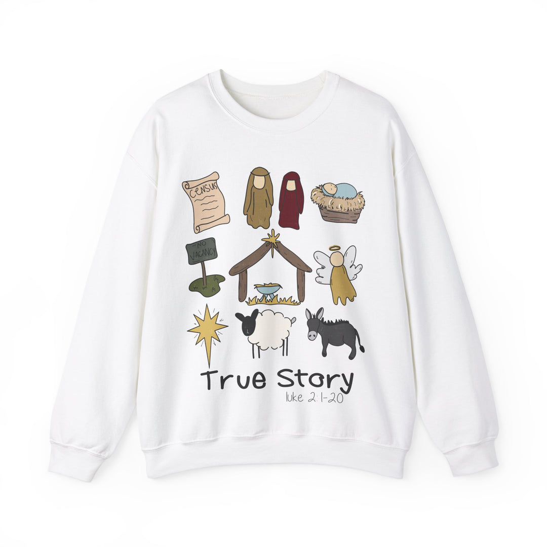 Gildan True Story Christmas Sweatshirt - Unisex Heavy Blend™ Crewneck