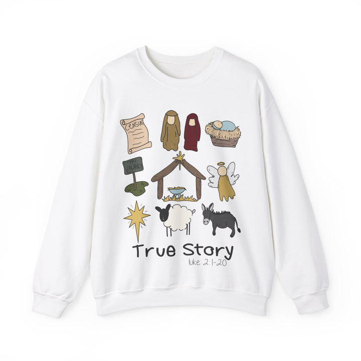 Gildan True Story Christmas Sweatshirt - Unisex Heavy Blend™ Crewneck