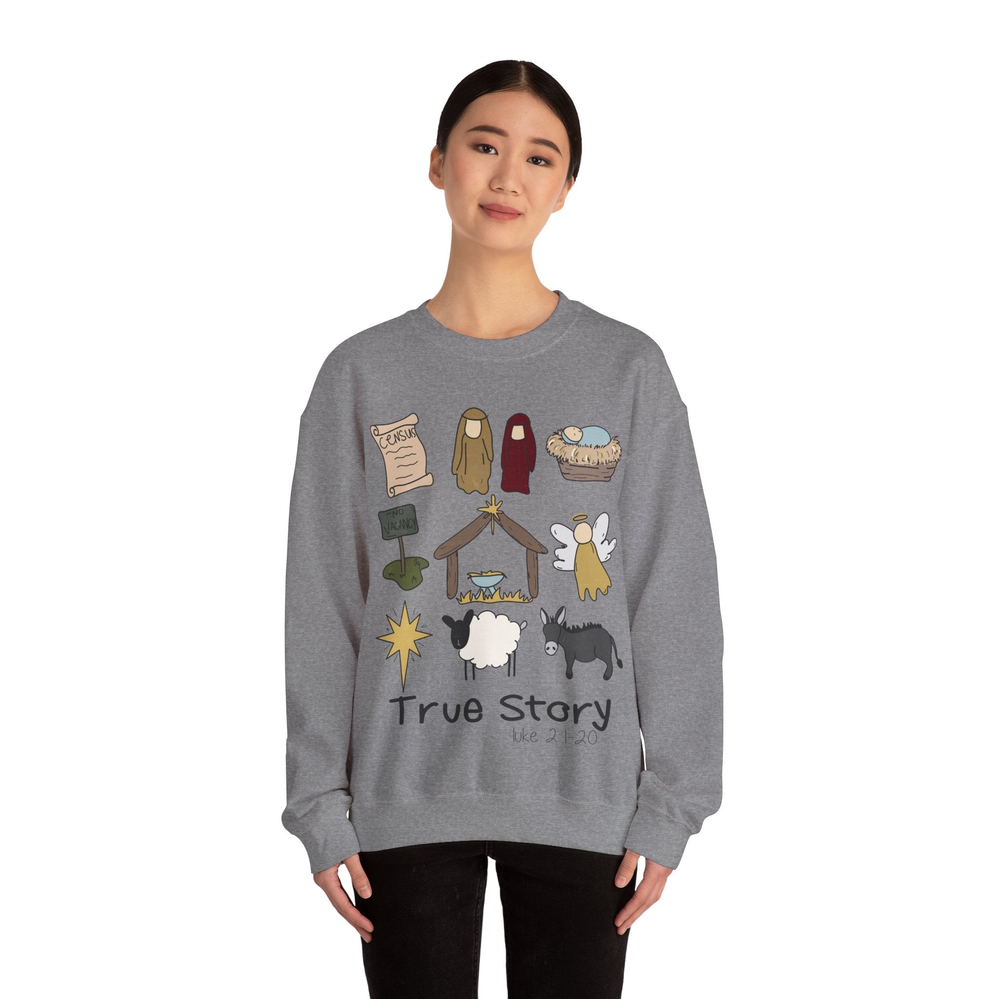 Gildan True Story Christmas Sweatshirt - Unisex Heavy Blend™ Crewneck