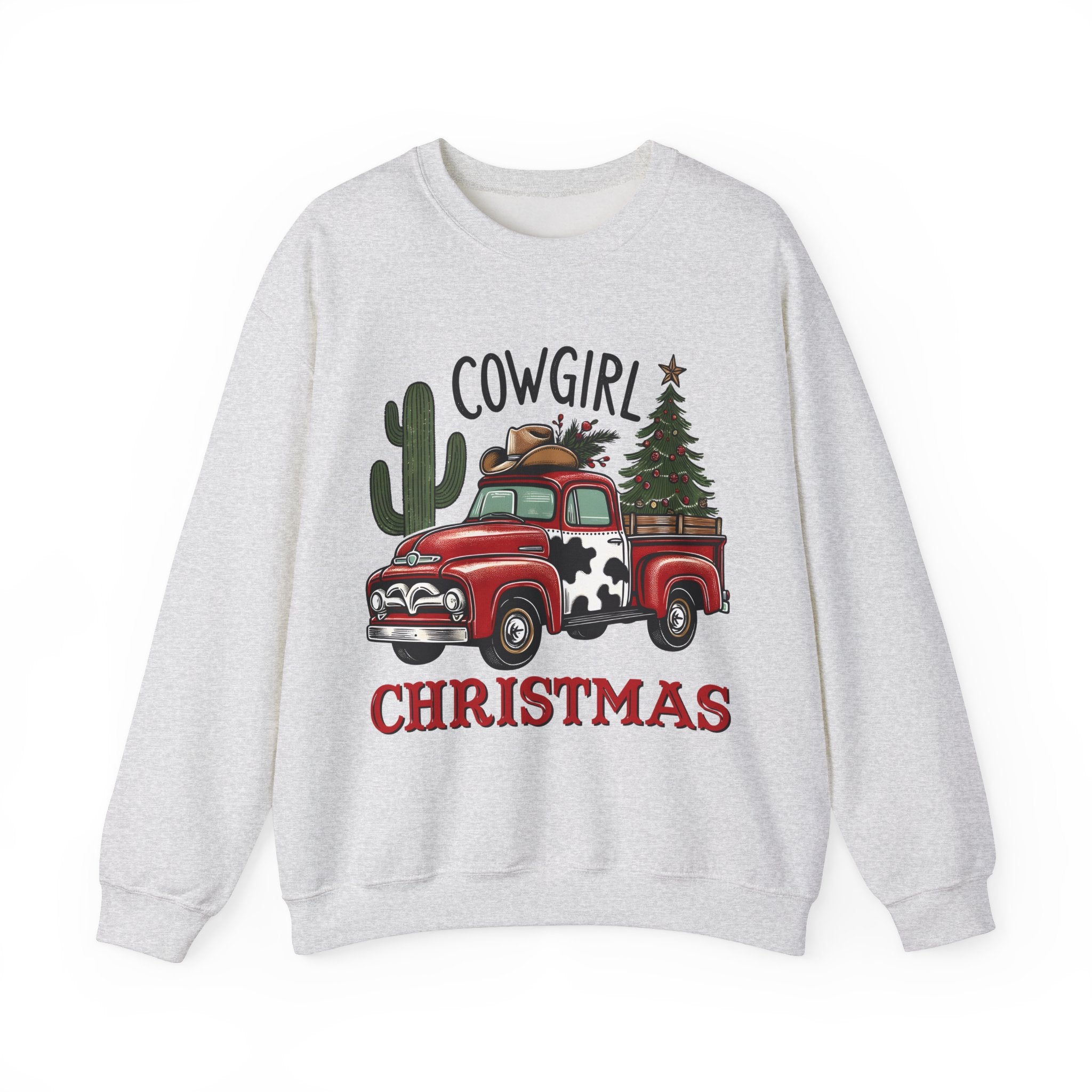 Gildan Cowgirl Christmas Sweatshirt | Unisex Heavy Blend Crewneck