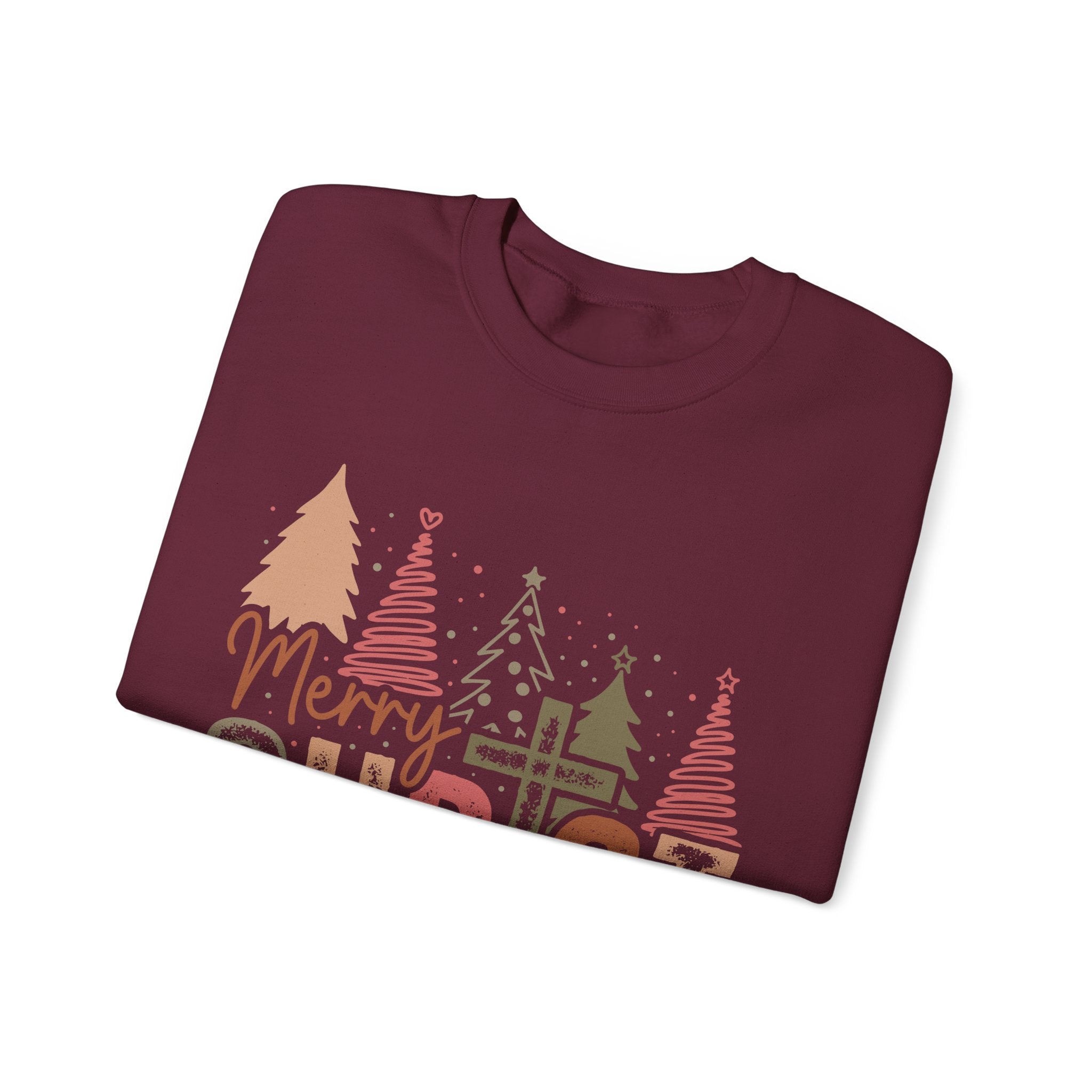 Gildan Merry Christmas Crewneck Sweatshirt - Cozy Holiday Fashion