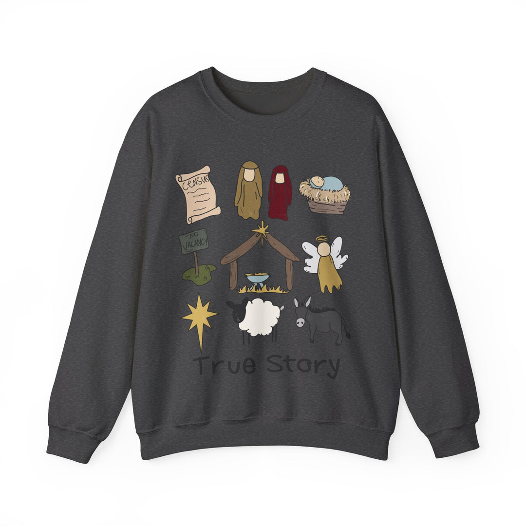 Gildan True Story Christmas Sweatshirt - Unisex Heavy Blend™ Crewneck