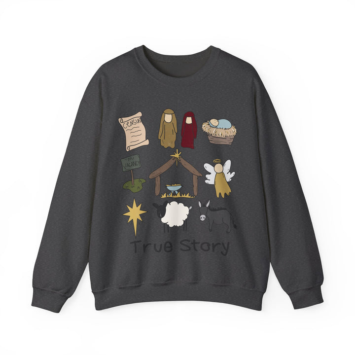 Gildan True Story Christmas Sweatshirt - Unisex Heavy Blend™ Crewneck