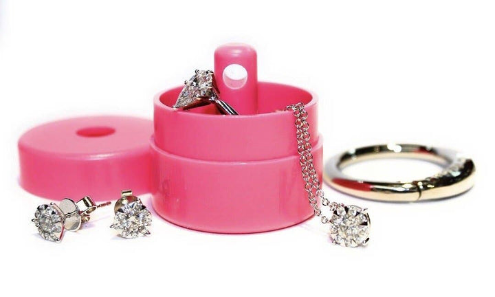 Pink Lion Latch Jewelry/Pill Tote