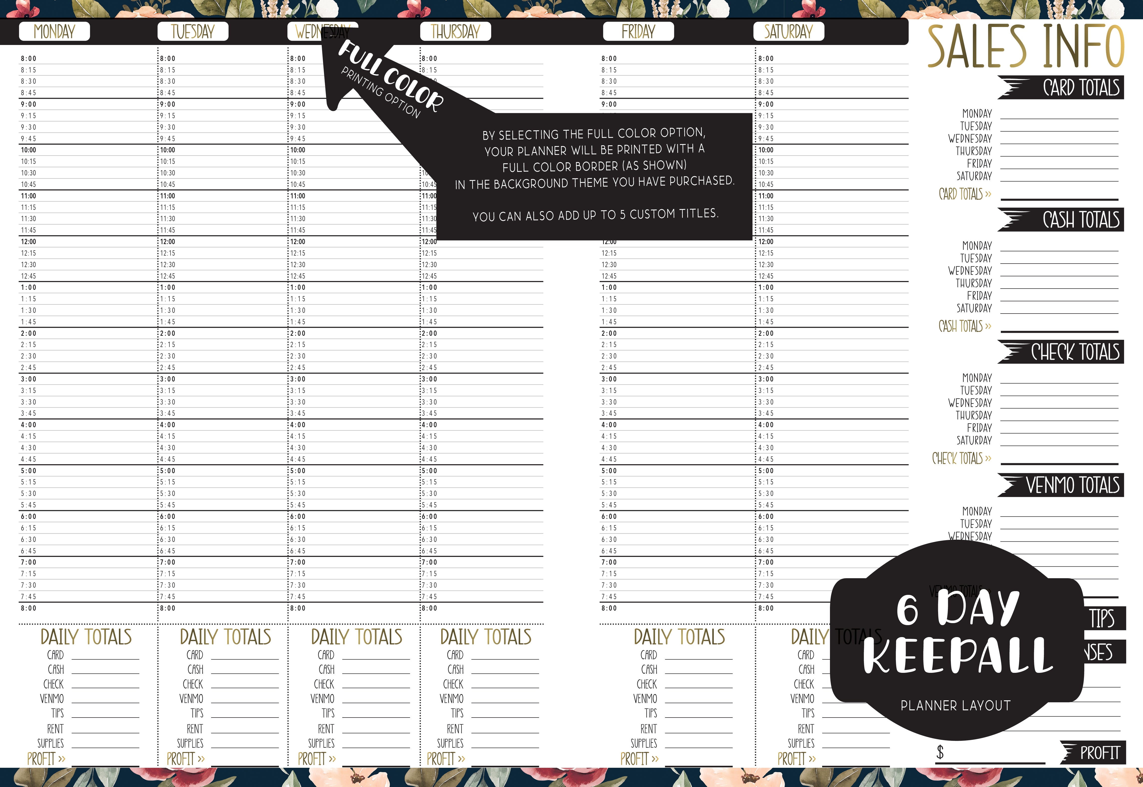 Keepall Appointment Book - CHOOSE A KBD BACKGROUND