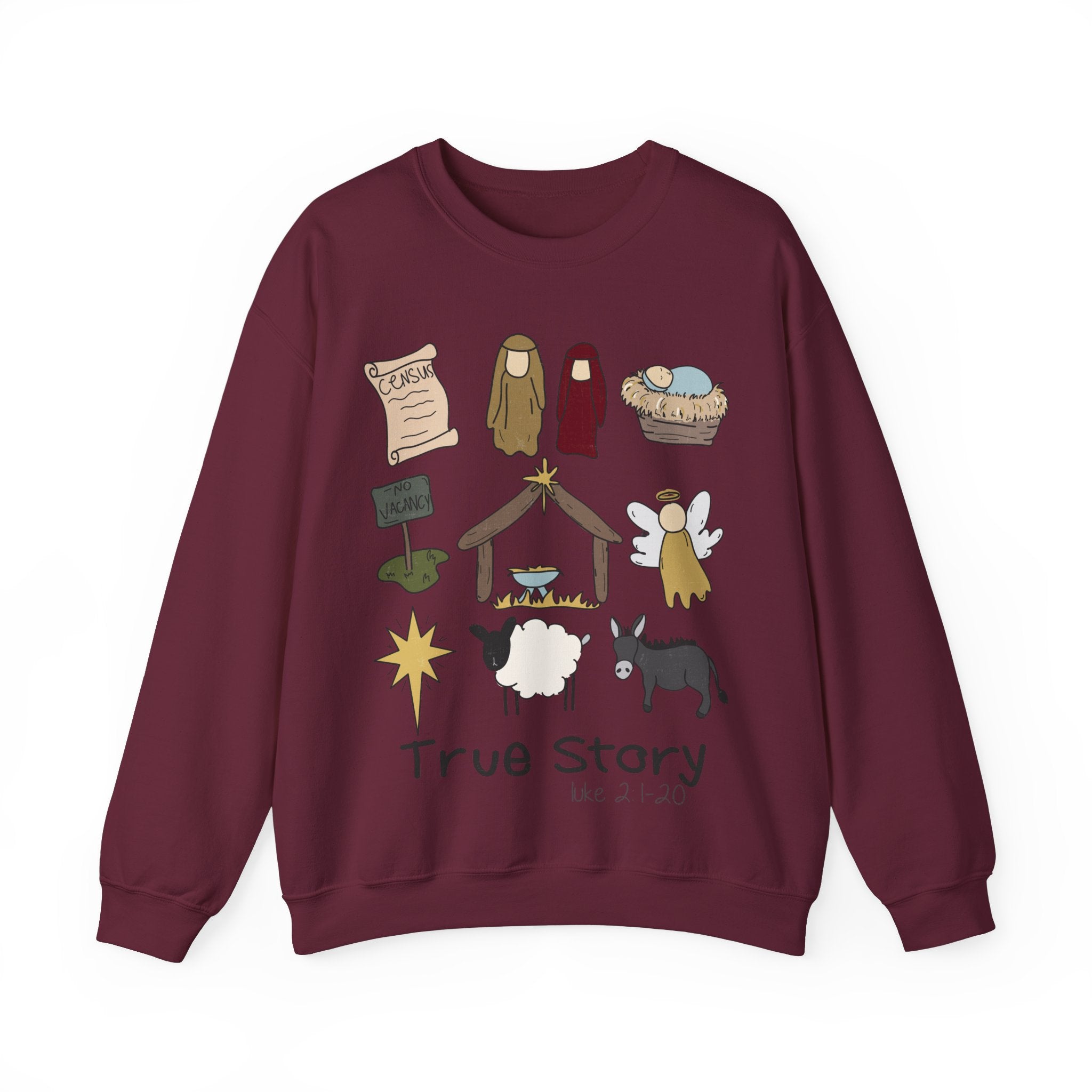Gildan True Story Christmas Sweatshirt - Unisex Heavy Blend™ Crewneck