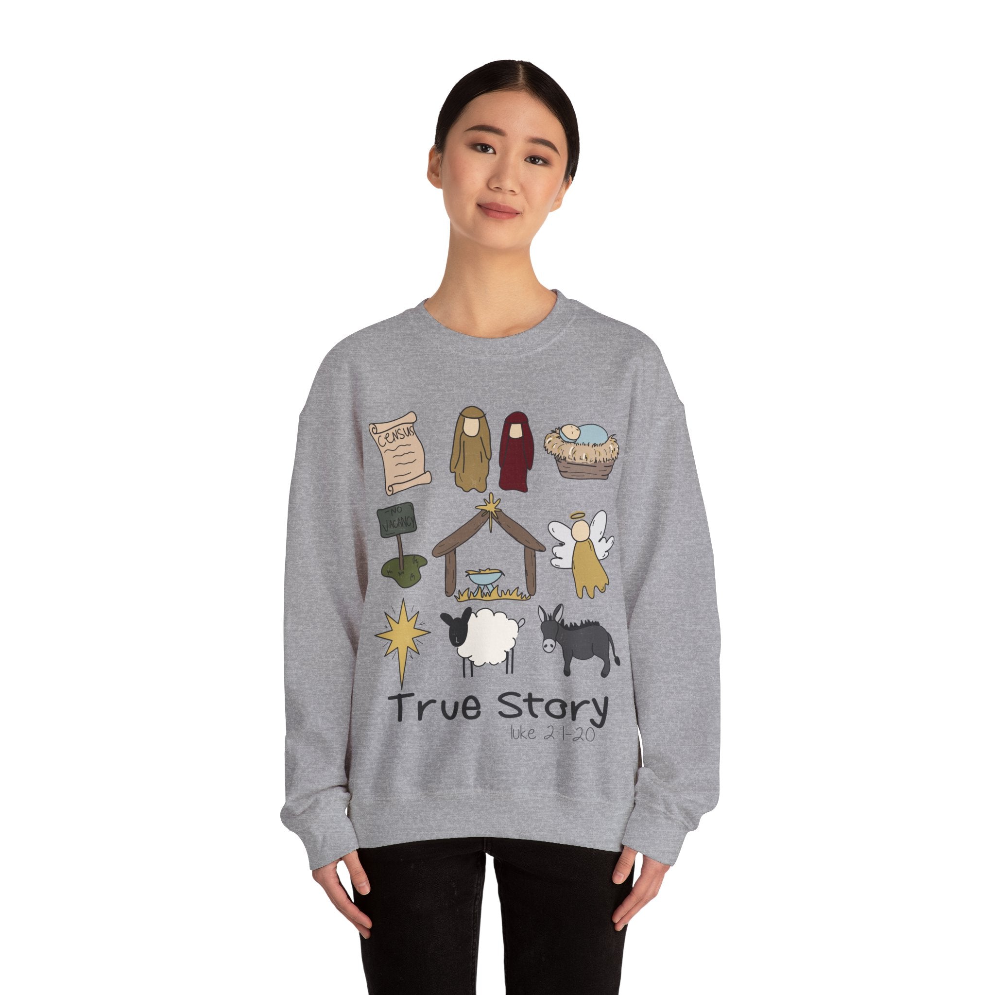 Gildan True Story Christmas Sweatshirt - Unisex Heavy Blend™ Crewneck