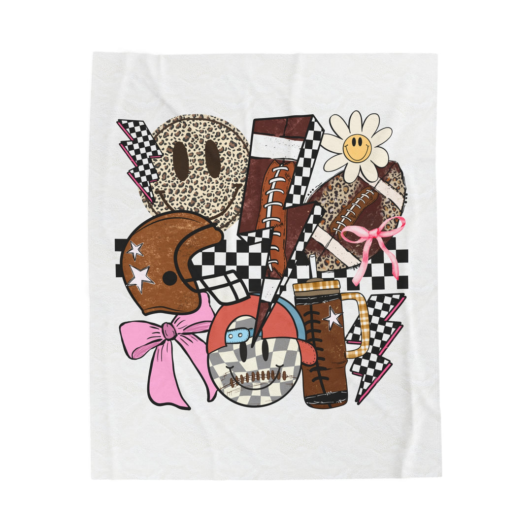 Velveteen Plush Blanket | GROOVY FOOTBALL
