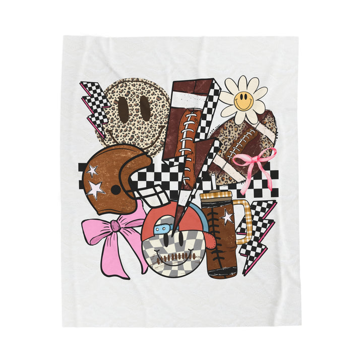 Velveteen Plush Blanket | GROOVY FOOTBALL