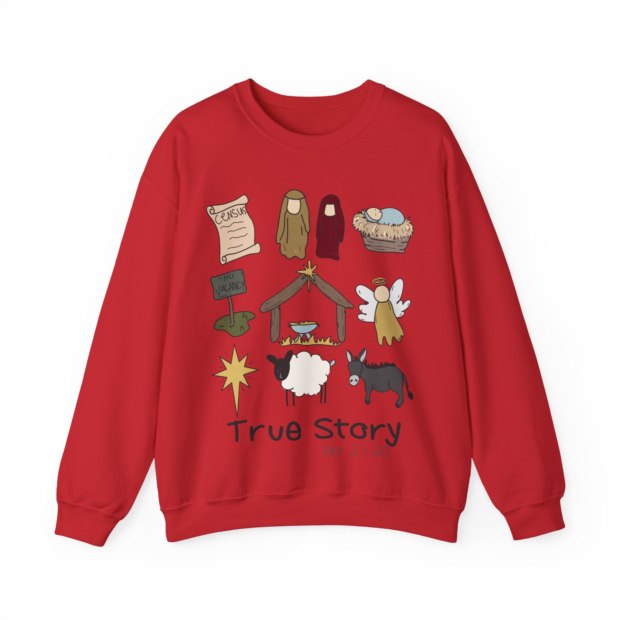 Gildan True Story Christmas Sweatshirt - Unisex Heavy Blend™ Crewneck