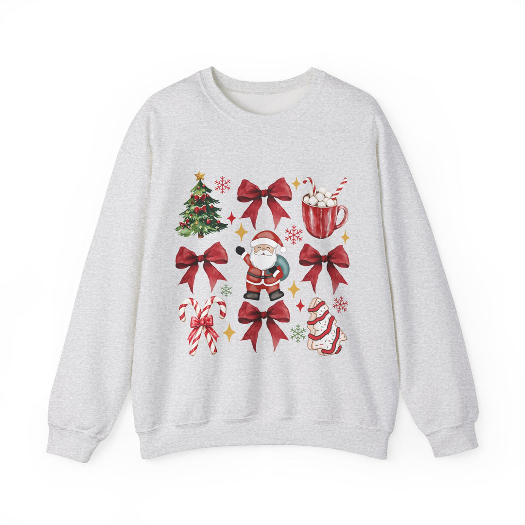 Festive Santa Gildan Crewneck Sweatshirt - Cozy Holiday Apparel