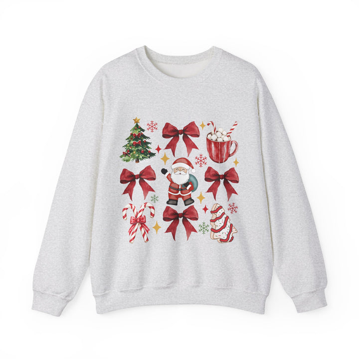 Festive Santa Gildan Crewneck Sweatshirt - Cozy Holiday Apparel
