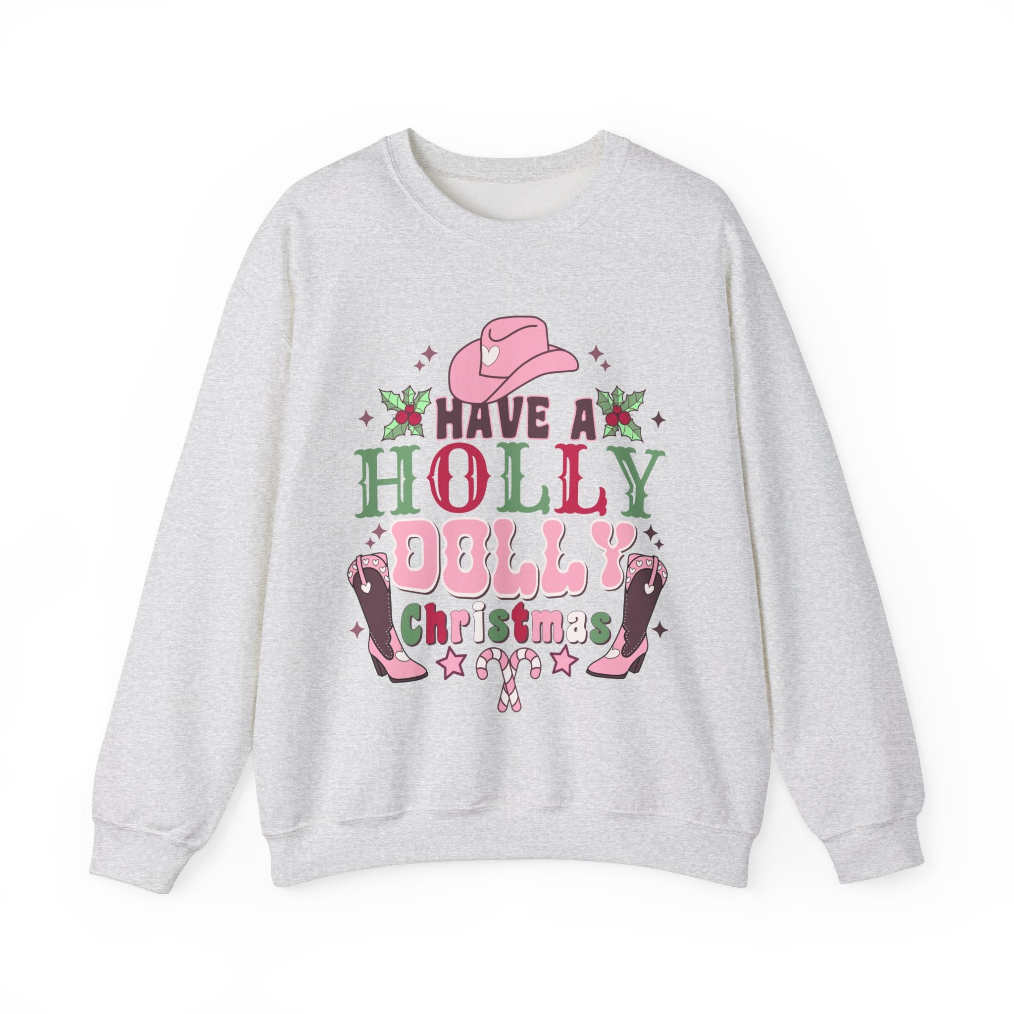 Gildan Have a Holly Dolly Christmas Sweatshirt - Unisex Heavy Blend Crewneck