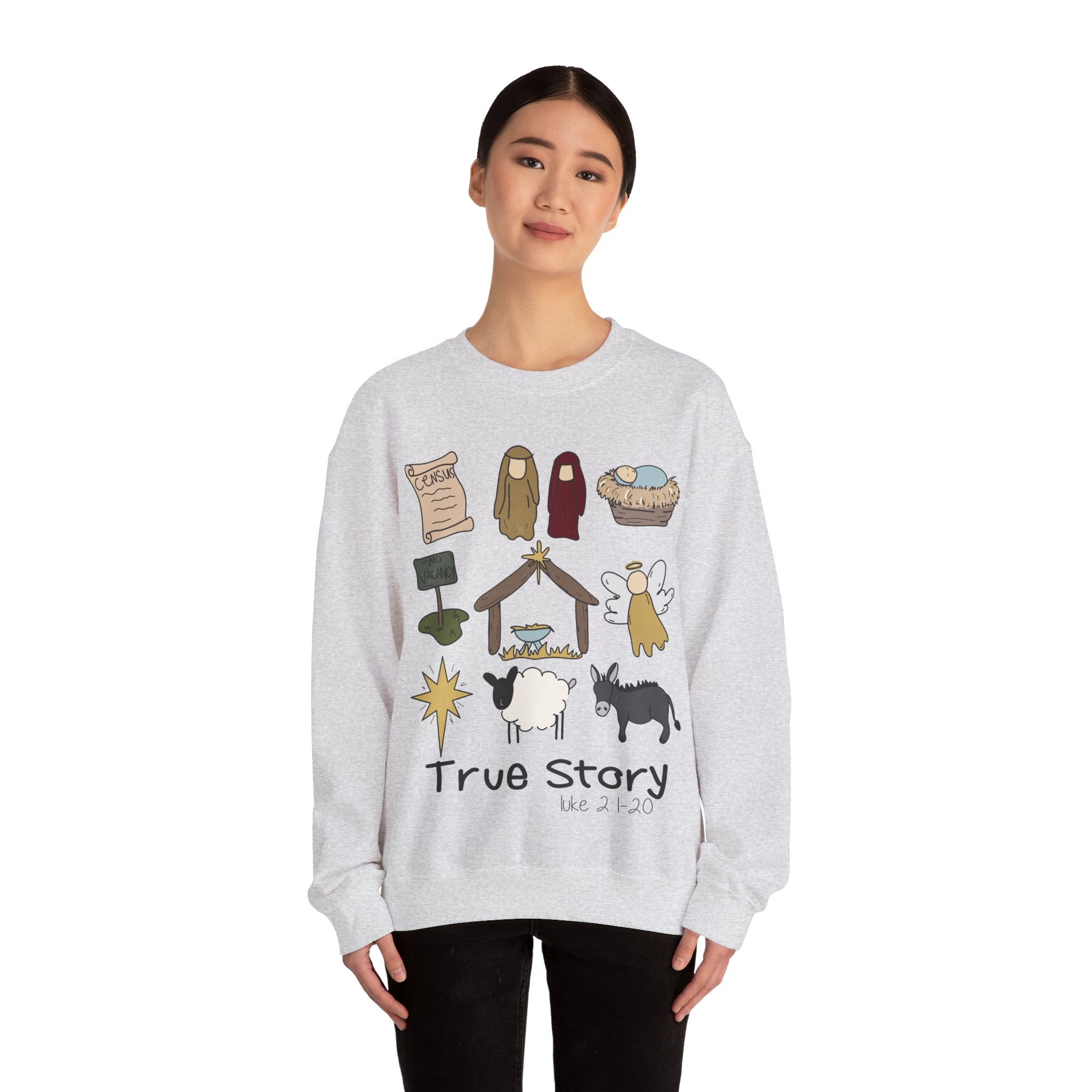 Gildan True Story Christmas Sweatshirt - Unisex Heavy Blend™ Crewneck
