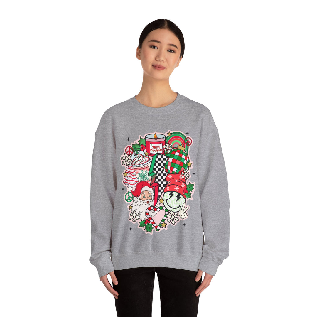 Gildan Unisex Heavy Blend™ Crewneck Sweatshirt | Retro Christmas Collage