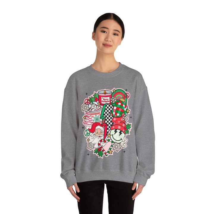 Gildan Unisex Heavy Blend™ Crewneck Sweatshirt | Retro Christmas Collage