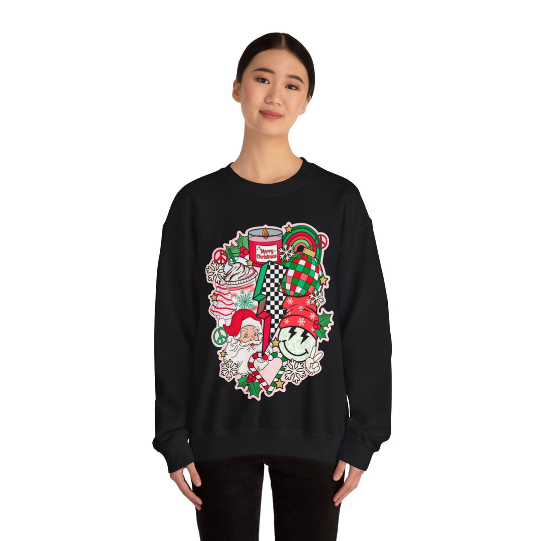 Gildan Unisex Heavy Blend™ Crewneck Sweatshirt | Retro Christmas Collage