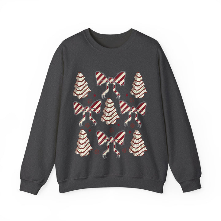 Gildan Cozy Christmas Crewneck Sweatshirt with Festive Trees & Bows