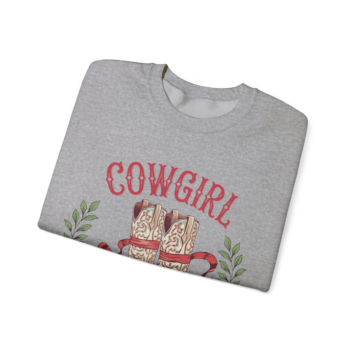Cowgirl Christmas Club Crewneck Gildan Sweatshirt - Festive Holiday Apparel