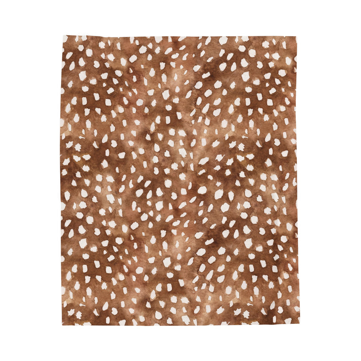 Velveteen Plush Blanket | FAWN PRINT