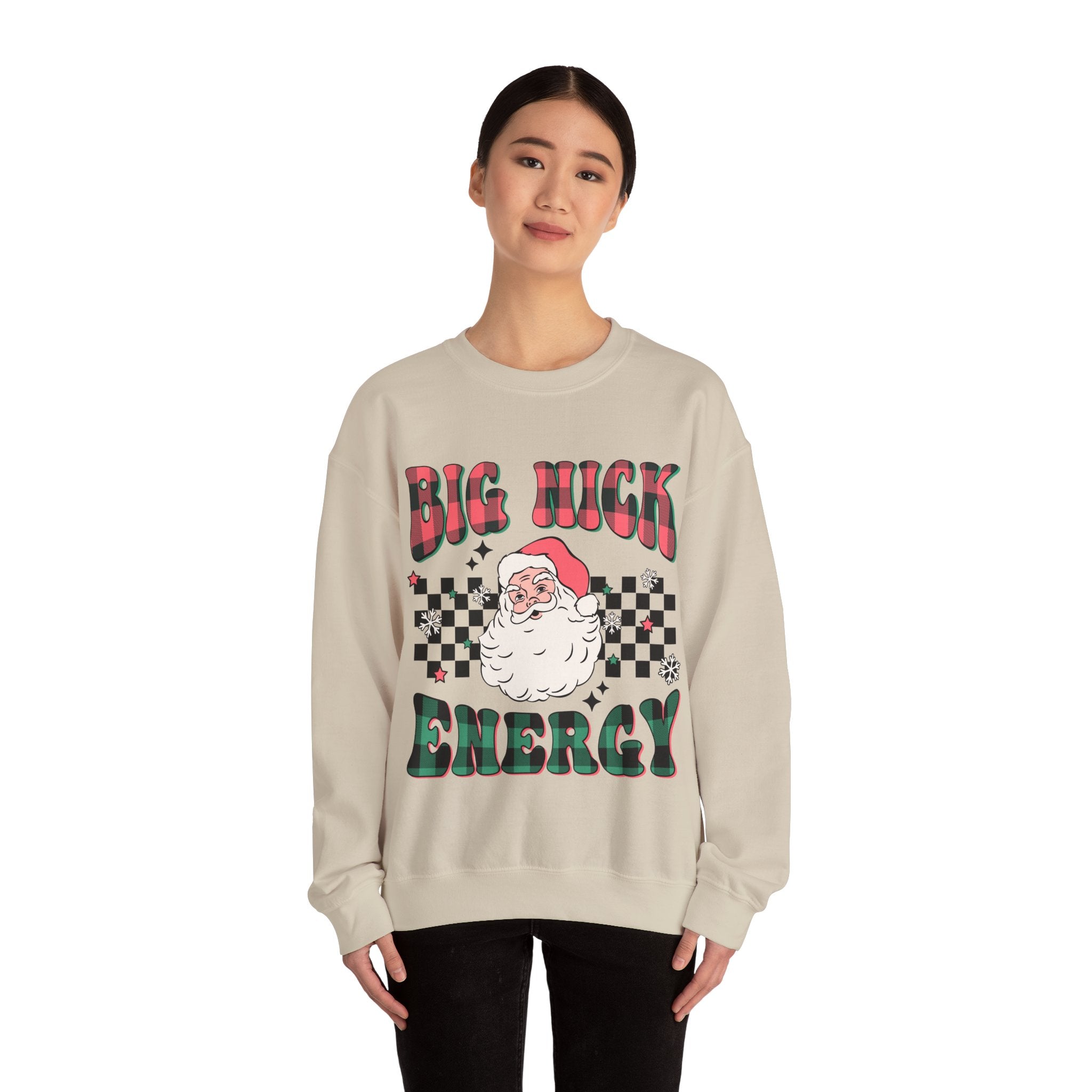 Gildan Big Nick Energy Unisex Crewneck Sweatshirt - Cozy Holiday Vibes