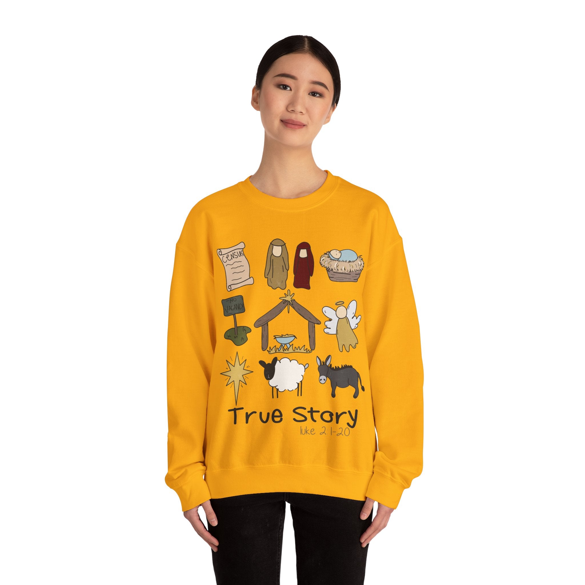 Gildan True Story Christmas Sweatshirt - Unisex Heavy Blend™ Crewneck