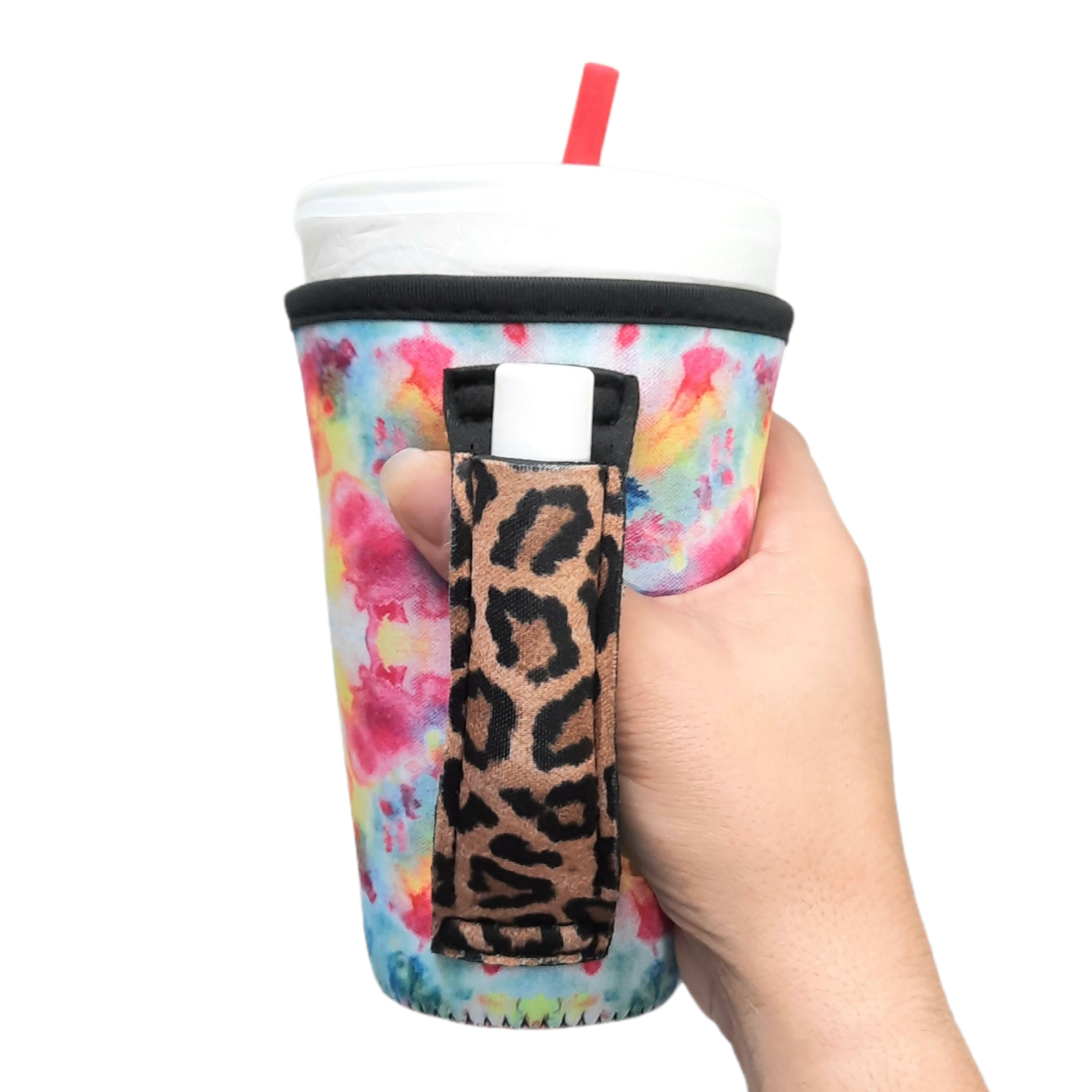 Tie Dye w/ Leopard 16oz Pint Glass / Drinks Handler™