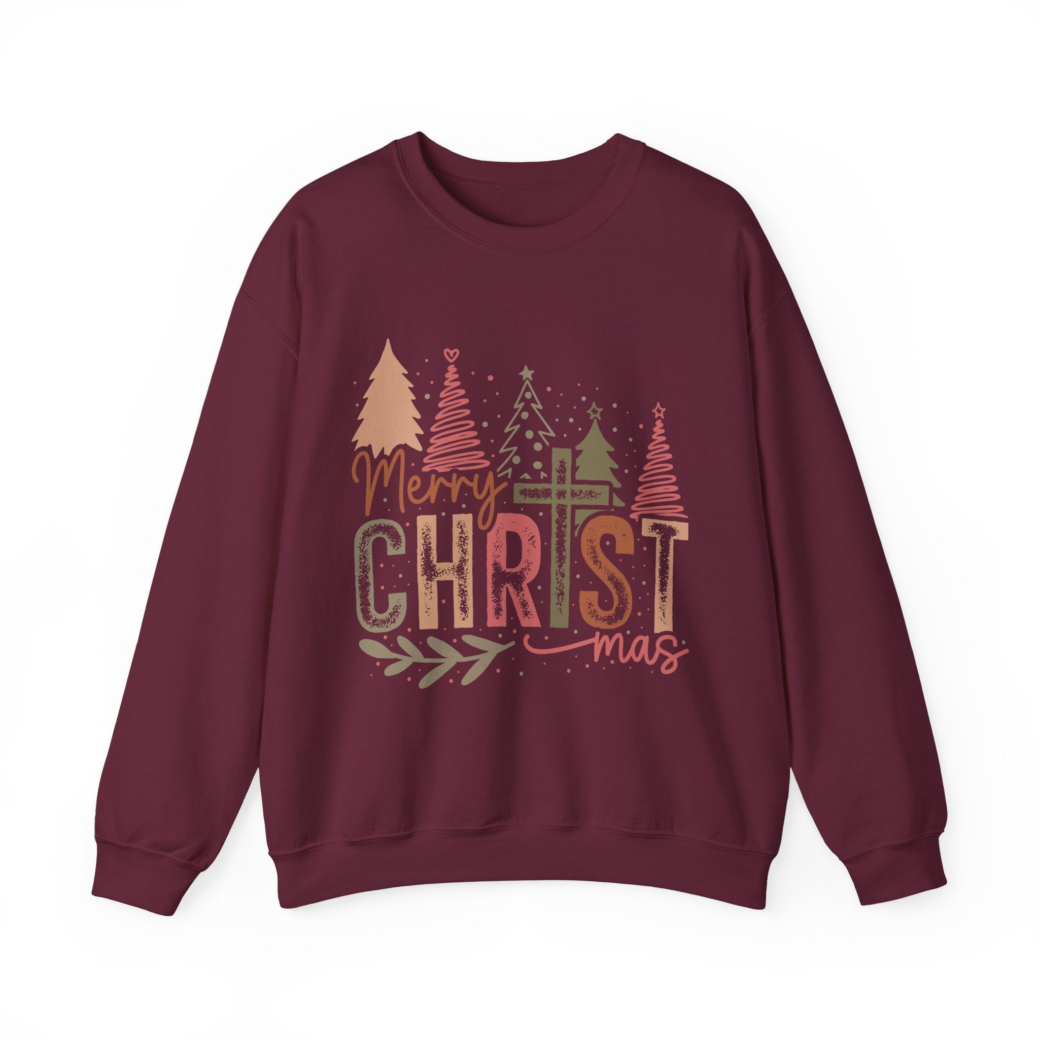 Gildan Merry Christmas Crewneck Sweatshirt - Cozy Holiday Fashion