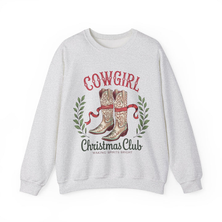 Cowgirl Christmas Club Crewneck Gildan Sweatshirt - Festive Holiday Apparel