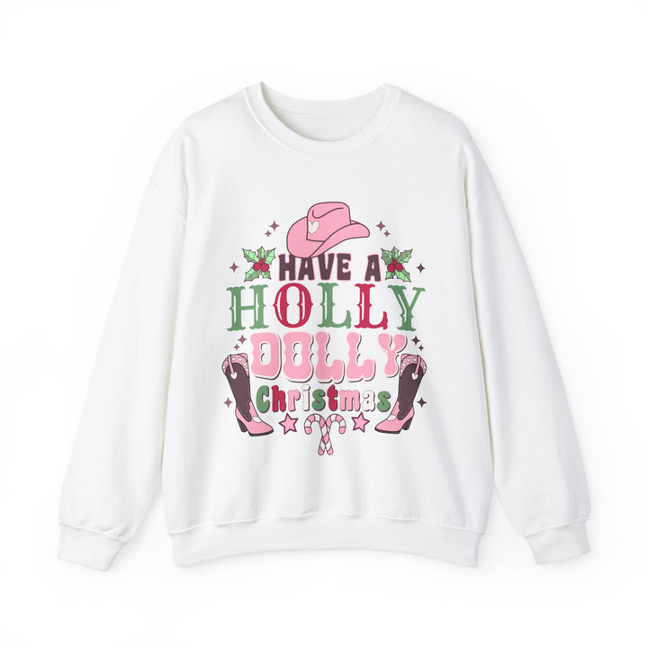 Gildan Have a Holly Dolly Christmas Sweatshirt - Unisex Heavy Blend Crewneck